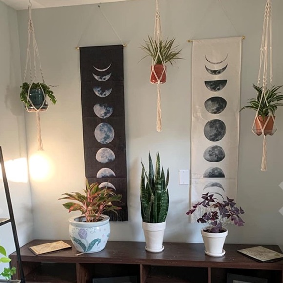 Moon Phases Art Hippie/Boho Tassel Vintage Tapestry Wall/Bedroom/Patio Decor - Picture 3 of 12